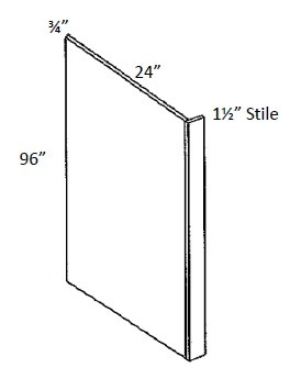 Carriage House Bradford Refrigerator End Panel - 324940-CH-BRADFORD-SLAB-TEP1.5x96