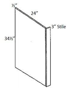 Carriage House Bradford Dishwasher End Panel - 324930-CH-BRADFORD-SLAB-DWR3