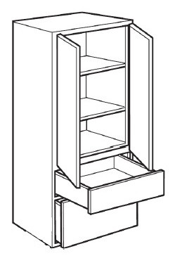 Carriage House Bradford 2 Drawers Double Door Tall Cabinet - 345560-CH-BRADFORD-5-PIECE-DWR2454-15