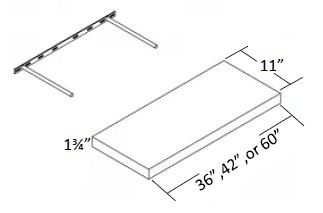 Carriage House Bradford Floating Shelf - 400990-CH-BRADFORD-5-PIECE
