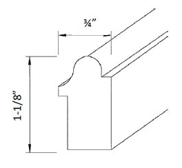 Carriage House Windsor Bottom Edge Moulding - 402980-CH-WINDSOR-SLAB