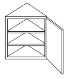 Carriage House Windsor Angle Wall Cabinet - 402000-CH-WINDSOR-5-PIECE-WEC121242