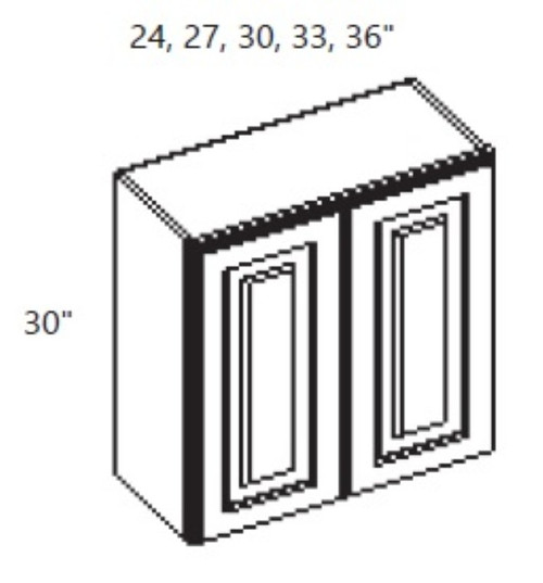 Cabinet Wright Hampton White Wall Cabinet - CW-HW-W2430