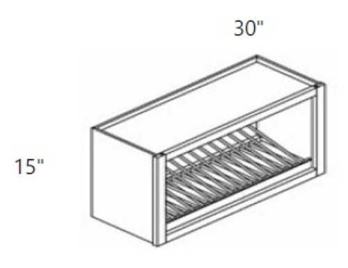 Cabinet Wright Hampton White Plate Rack - CW-HW-PR3015