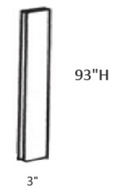 Cabinet Wright Hampton White Decorative Tall Filler - CW-HW-DF393