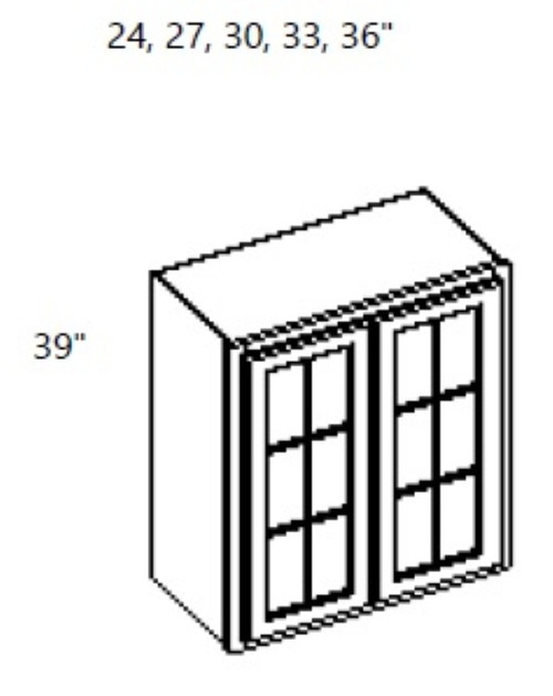 Cabinet Wright Hampton Black Wall Cabinet - CW-HB-W2439GD