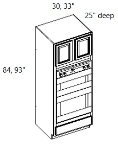 Cabinet Wright Nottingham Knotty Maple Double-Oven Cabinet - CW-KM-DOC308425