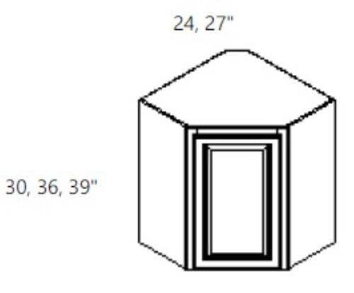 Cabinet Wright Parkhurst Sienna Wall Diagonal Corner Cabinet - CW-PS-WDC273615