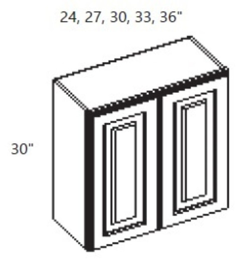 Cabinet Wright Shaker White Wall Cabinet - CW-SW-W3330
