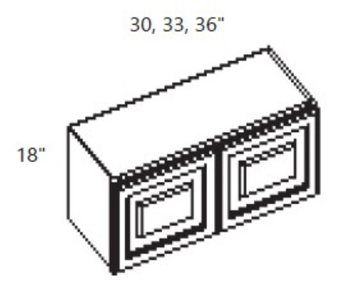 Cabinet Wright Shaker White Wall Cabinet - CW-SW-W3618