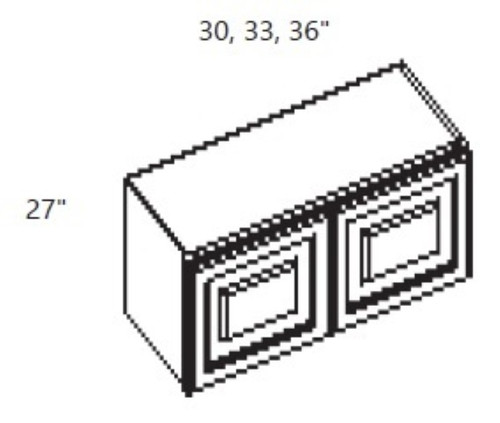 Cabinet Wright Shaker White Wall Cabinet - CW-SW-W3327