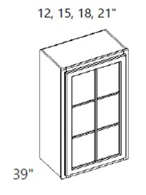 Cabinet Wright Shaker White Wall Cabinet - CW-SW-W2139GD