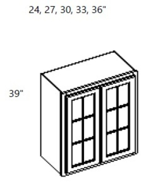 Cabinet Wright Shaker White Wall Cabinet - CW-SW-W2739GD