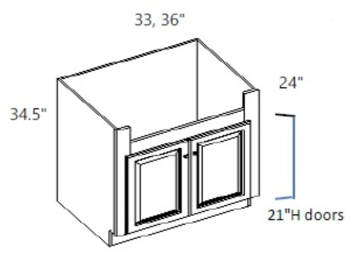 Cabinet Wright Shaker White Farm Sink Base Cabinet - CW-SW-FRB33