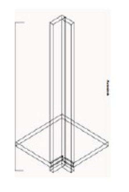 Cabinet Wright Shaker White Wall Corner Turn - CW-SW-WCT30