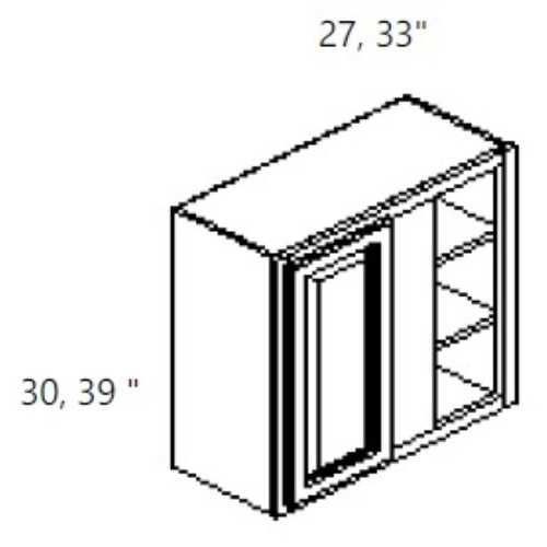 Cabinet Wright Shaker Grey Wall Blind Corner Cabinet - CW-SG-BLW2739