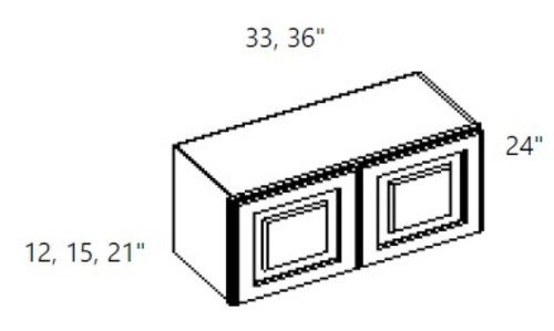 Cabinet Wright Bright White Refrigerator Wall Cabinet - CW-BW-RW3318