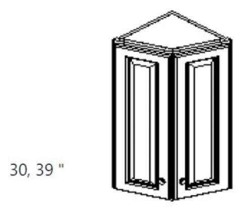 Cabinet Wright Bright White Wall Return Angle Cabinet - CW-BW-RAW1239