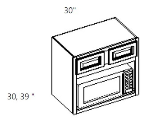 Cabinet Wright Bright White Wall Microwave Open Shelf - CW-BW-MW3039