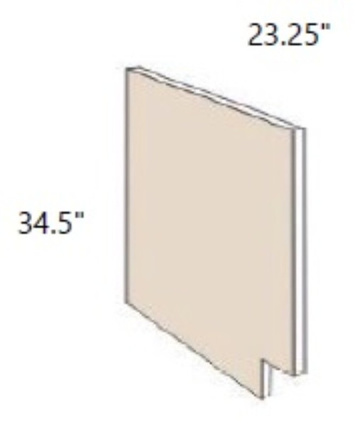 Cabinet Wright Bright White Base Side Panel - CW-BW-BSP