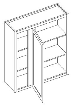 KCD Brooklyn Gray Blind Wall Cabinet - BG-BW3630