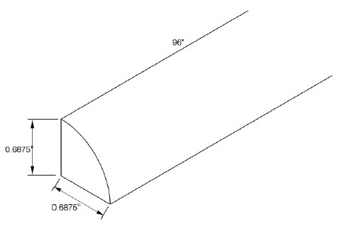 KCD Brooklyn Gray Shoe Molding - BG-SHOE