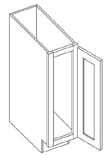 KCD Brooklyn Slate Single Door Full Height Base Cabinet - BS-B09