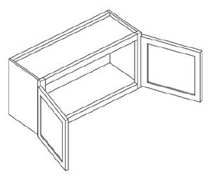 KCD Brooklyn White Double Door Wall Cabinet - BW-W3021