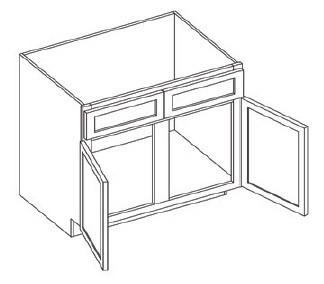 KCD Brooklyn White Sink Base Cabinet w/ CS - BW-SB48