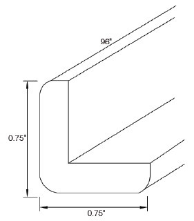 KCD Brooklyn White Outside Corner Molding - BW-OCM8