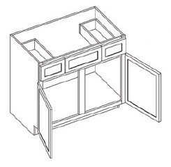 KCD Shaker Espresso Vanity Sink Base - SE-VSB36