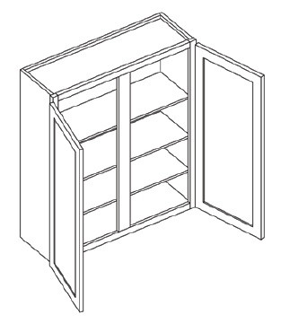 KCD Shaker Sand Double Door Wall Cabinet - SS-W4242
