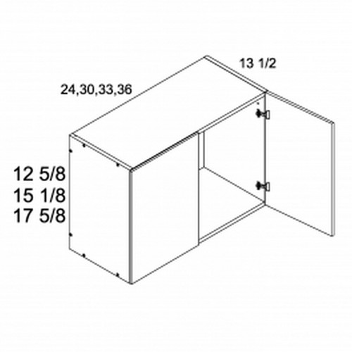 U.S. Cabinet Depot - Torino White Pine - 12 5/8" H Two Door Wall Cabinets - TWP-W3612