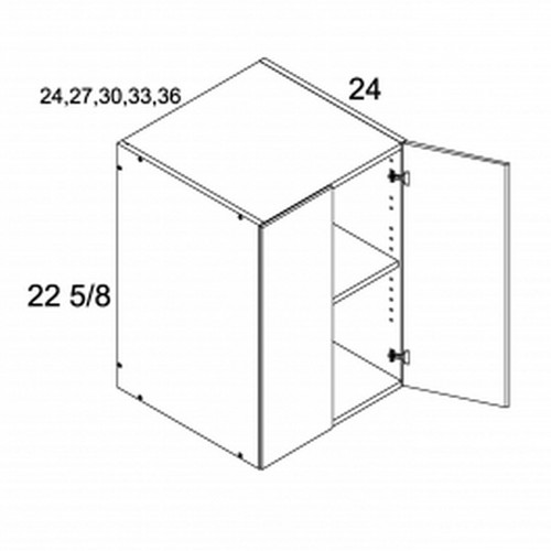 U.S. Cabinet Depot - Torino White Pine - 22 5/8" H by 24" D Two Door Wall Cabinets - TWP-W362324