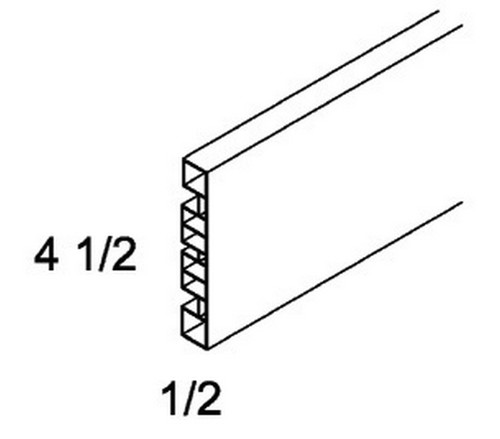 U.S. Cabinet Depot - Torino White Pine - Brushed Aluminum PVC Toe Kick Moulding - TWP-TKC-PVC