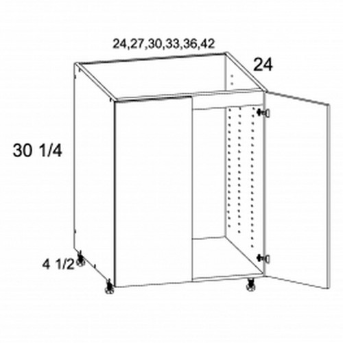 U.S. Cabinet Depot - Torino Grey Wood - Full Height Two Door Sink Base Cabinets - TGW-SB33FH