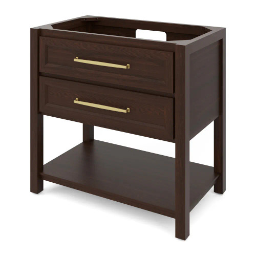 Jeffrey Alexander - Bath Vanity - Dark Walnut - VKITKIP36DWRER