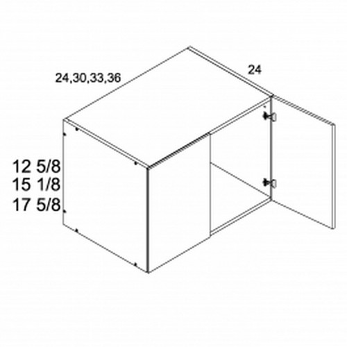 U.S. Cabinet Depot - Torino Grey Wood - 17 5/8" H by 24" D Two Door Wall Cabinets - TGW-W361824