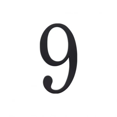 Atlas Homewares - TRN9-BL Traditionalist 6" H Surface Mount House Number Matte Black