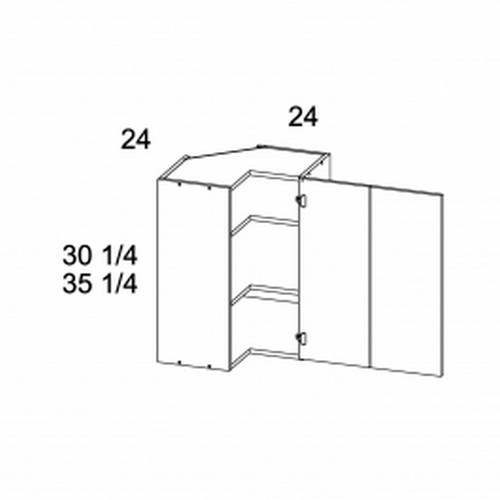 U.S. Cabinet Depot - Torino Grey Wood - 30 1/4" H Easy Reach Corner Wall Cabinets - TGW-WER2430