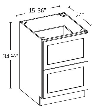 Forevermark Blaze Black Shaker Kitchen Cabine - 2DB24-AA
