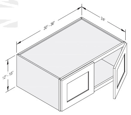 Cab-Tec Shaker Moss Kitchen Cabinet - SM-W331224