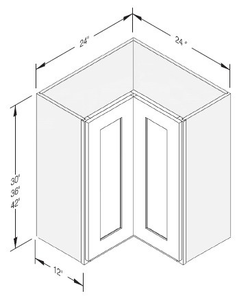 Cab-Tec Shaker Moss Kitchen Cabinet - SM-WLS2442