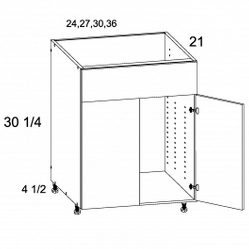 U.S. Cabinet Depot - Torino Grey Wood - Vanity Sink Base False Front Two Door Cabinets - TGW-VSB30