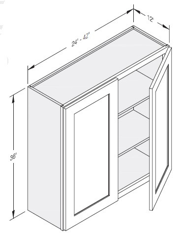 Cab-Tec Shaker Dove Kitchen Cabinet - SD-W2436
