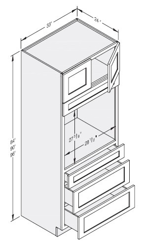 Cab-Tec Shaker Dove Kitchen Cabinet - SD-OC339024