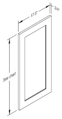 Cab-Tec Shaker Dove Kitchen Cabinet - SD-WP2490TDD