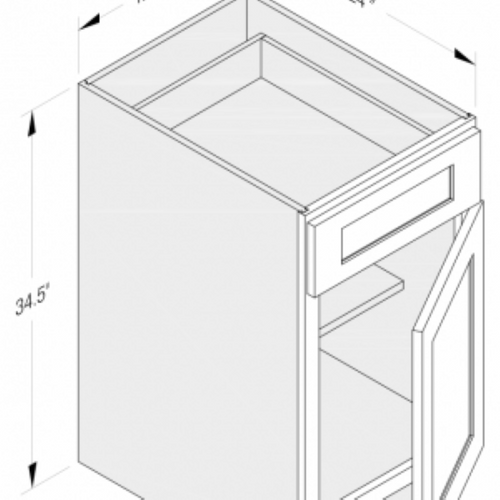 Cab-Tec Slim Shaker Dove Kitchen Cabinet - SSD-BWB15