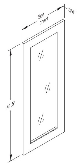 Cab-Tec Slim Shaker Dove Kitchen Cabinet - SSD-WLS2442GD