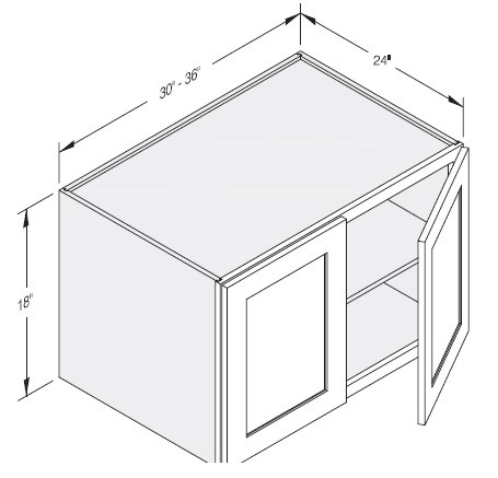 Cab-Tec Slim Shaker Oak Kitchen Cabinet - SSO-W361824